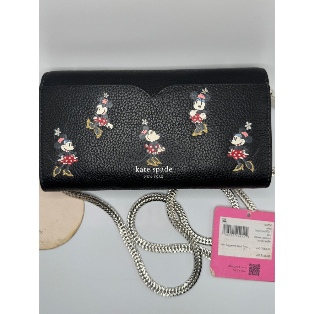 Disney Parks Kate Spade Mickey Mouse Buckle‎ Wallet Crossbody Bag - Picture 5 of 9